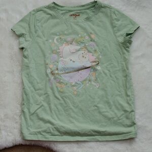 Cat & Jack Light Green T-Shirt-Girls-Size S (6)